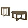 Kessler 735998-S2 2-piece Round Sculptural Wood Coffee Table Set - Brown image 4