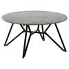 Hadi 736178-S2 2-piece Round SmartTop Coffee and End Table Set - Cement image 7
