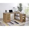 Yvette 800786 60-inch 3-drawer L-Shape Computer Desk - Mango image 2