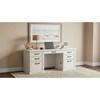 Altidore 800796 68-inch 7-drawer Executive Home Office Desk - Distressed White image 2
