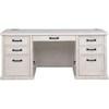 Altidore 800796 68-inch 7-drawer Executive Home Office Desk - Distressed White image 5