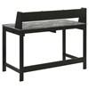 Besler 801076 47-inch SmartTop Writing Desk with Shelf - Grey Stone/Black image 3