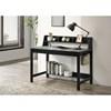 Besler 801076 47-inch SmartTop Writing Desk with Shelf - Grey Stone/Black image 5