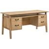 Goodson 801587 64-inch 4-Drawer Double Pedestal Computer Desk  - Distressed Light Brown image 4