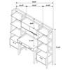 Fabian 802044 Bookshelf Bridge with Cubbies  - Distressed Light Brown image 11