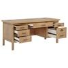Vermes 802062 66-inch 7-drawer Computer Desk with Power Outlet - Light Ash image 2