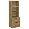 Westpark 802693 3-shelf Bookcase USB and Lockable Drawer - Mango image 3