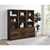 Westpark 802713-S3 3-piece Wall Unit Bookcase Set with USB - Dark Pine image 3