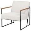Monsen 900648 Fabric Upholstered Metal Frame Accent Chair - Ivory image 2