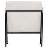 Monsen 900648 Fabric Upholstered Metal Frame Accent Chair - Ivory image 3