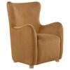 Thornton 903176 Velvet Upholstered Wingback Lounge Accent Chair - Cognac image 3