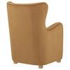 Thornton 903176 Velvet Upholstered Wingback Lounge Accent Chair - Cognac image 4