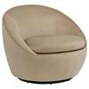 Myernick 903228 Velvet Upholstered Swivel Accent Chair - Camel image 1