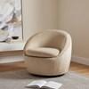 Myernick 903228 Velvet Upholstered Swivel Accent Chair - Camel image 3