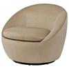 Myernick 903228 Velvet Upholstered Swivel Accent Chair - Camel image 4