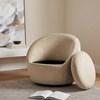 Myernick 903228 Velvet Upholstered Swivel Accent Chair - Camel image 5