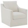 Winter 904133 Upholstered Sloped Arm Accent Swivel Chair - Beige image 1