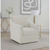 Winter 904133 Upholstered Sloped Arm Accent Swivel Chair - Beige image 3