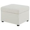 Winter 904134 Upholstered Hydraulic Lift Top Storage Ottoman - Beige image 4
