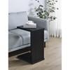 Clower 930276 Engineered Wood C-Shaped Sofa Side Table - Black image 6