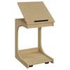 Ralston 930291 C-Shaped Lift-Top Sofa Side Table With Casters - Light Oak image 3