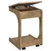 Ralston 930292 C-Shaped Lift-Top Sofa Side Table With Casters - Mango image 5
