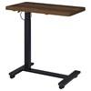 Westpark 930302 Pneumatic Adjustable C-Shape Side Table with Casters - Dark Pine image 3