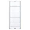 Delphinium 950170WHT 4-Shelf Clear Glass Curio Display Cabinet - White image 13