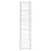 Delphinium 950170WHT 4-Shelf Clear Glass Curio Display Cabinet - White image 2