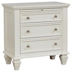 Coaster Furniture Sandy Beach 201302 3-Drawer Nightstand - Cream White