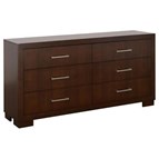 Coaster Furniture Jessica 200713 6-Drawer Dresser - Cappuccino