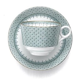 Mottahedeh Green Lace Teacup & Saucer (S1554) (Cups & Saucers - Cups and Saucers)