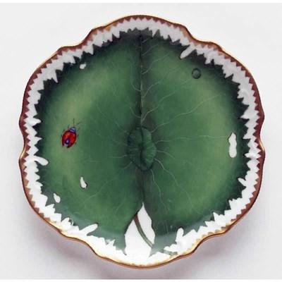 Anna Weatherley Green Leaf Flat Bread & Butter Plate (Plates - Bread and Butter)