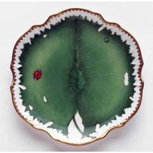 Anna Weatherley Green Leaf Flat Bread & Butter Plate (Plates - Bread and Butter)