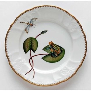 Anna Weatherley Seascape Waterlily Frog on Lily Pad Salad Plate (Plates - Salad)