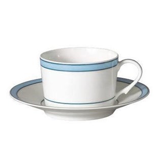 Raynaud Limoges Tropic Blue Cup and Saucer - Discontinued - One Available (Cups & Saucers - Cups and Saucers)
