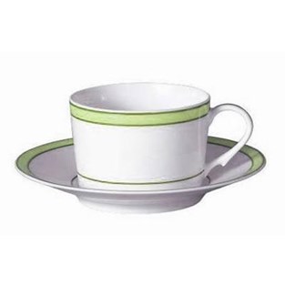 Raynaud Limoges Tropic Green Cup and Saucer - Discontinued - One Available (Cups & Saucers - Cups and Saucers)