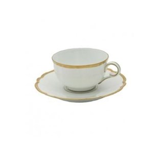 Robert Haviland & C. Parlon Colette Gold Tea Cup & Saucer (Cups & Saucers - Cups and Saucers)