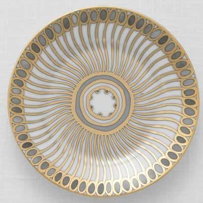 Robert Haviland & C. Parlon Syracuse Taupe Bread & Butter Plate (Plates - Bread and Butter)