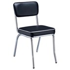 Coaster Furniture Retro 2066 Upholstered Dining Side Chair - Black