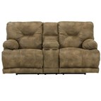 Catnapper Voyager 4389 Lay Flat Reclining Loveseat with Console - Brandy