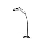 Coaster Furniture Kayd 1297A 92-inch Arc 5-light Dome Shade Metal Floor Lamp - Black