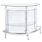 Coaster Furniture Amarillo 101066 Freestanding Glass Top Home Bar Wine Cabinet - White