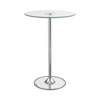 Coaster Furniture Thea 122400 Round 28-inch Glass Top LED Bistro Bar Table - Chrome