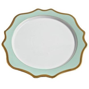 Anna Weatherley Anna's Palette Aqua Green Charger Plate (Charger / Service - Charger Plates)