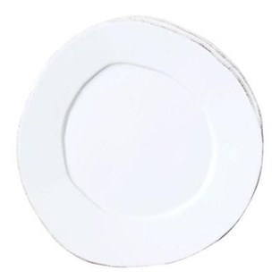 Vietri Lastra White Canape Plate (Plates - Bread and Butter)