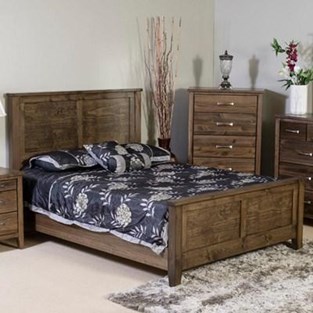 Mako Wood Furniture Scarlet 4100-K King Panel Bed (Beds - King)