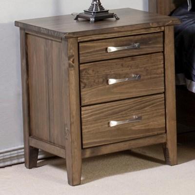 Mako Wood Furniture Scarlet 4100-65 Nightstand (Nightstands - 3 Drawers)