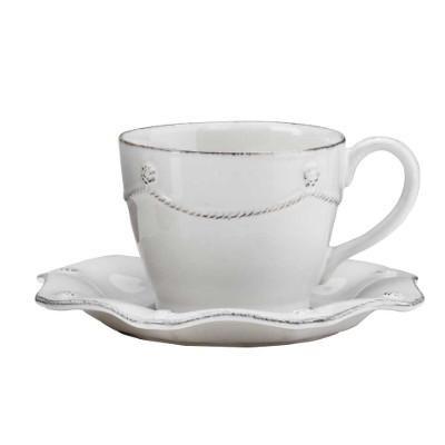 Juliska Berry & Thread Tea/Coffee Cup with Scallop Saucer (Cups & Saucers - Cups and Saucers)
