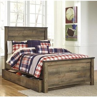 Signature Design by Ashley Trinell B446B9 Full Panel Bed with 1 Large Storage Drawer (Kids Beds - Trundle Bed)